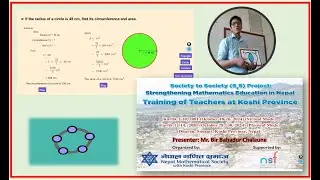 Circumference and area of circle by geogebra solution view