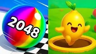🔵🍎🕳️ Ball Run 2048 X Fruit Hole – Merge the Balls & Eat the Fruits! 😱🔥