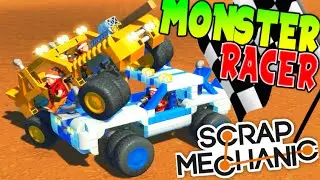 CARRERA EPICA DE MONSTER !! SCRAP MECANIC SUPER DIVERTIDO !! SCRAP MECHANIC Makiman