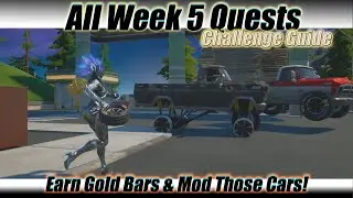 Week 5 Challenges - Mod Vehicles and Collect Gold Bars - Fortnite Season 6 - Primal