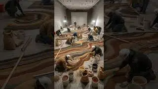 The Ultimate Museum-Grade Renovation: 3D Resin Sand Floor Transformation! 🏛️⏳✨ #shorts #satisfying