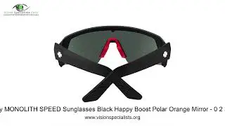 Spy MONOLITH SPEED Sunglasses Black Happy Boost Polar Orange Mirror   0 2 3 0