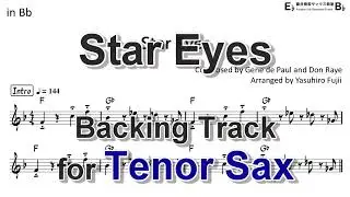 Star Eyes - Backing Track with Sheet Music for Tenor Sax