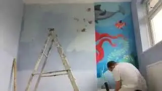 Timelapse of wallpapering by Dave Little Painter & Decorator, Wirral