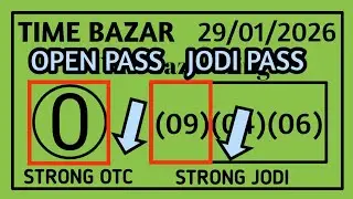 Time bazar today  | Date 29/01/2026 Time bazar free otc 