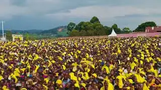 Vibing to western music as Eddy Kenzo and TPaul perform at Yoweri Museveni presidential campaigns