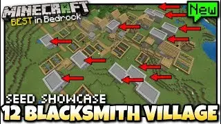 Minecraft - 12 BLACKSMITH VILLAGE #EPIC [ Seed Showcasel ] MCPE / Bedrock / Xbox / Switch