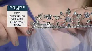 65391_FIRST COMMUNION VEIL WITH RHINESTONE TIARA