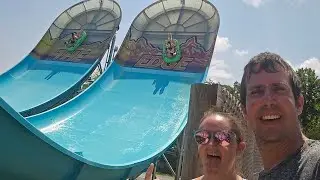 The Edge racing water coaster at Soaky Mountain Waterpark (August 4th, 2024)