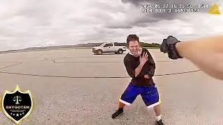 Man Goes On Airport Runway