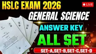 📢 HSLC 2026 | CLASS 10 GENERAL SCIENCE ANSWER KEY (All SET A,B,C,D) || PI ASSAM