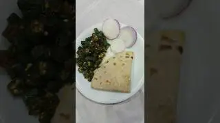 Dinner Special Bhindi Sabji 🍽️ |simple Indian recipe#foodshorts #shortvideos