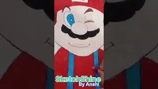 Mario Drawing | Cute Super Mario Sketch for Kids | SketchShine by Anshi