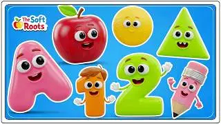 Preschool Learning activities for 3 year olds at home | Learn ABC Phonics Shapes Numbers Colors 🌈