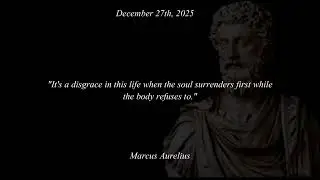 December 27th Daily Stoic Quote - Marcus Aurelius