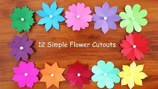 12 Simple and Attractive Paper Flower Shapes | DIY paper flower making ideas