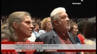 BBC Parliament Labour Conference 2016 Liverpool   Red Flag Song & Jerusalem   2016 9 28(3)