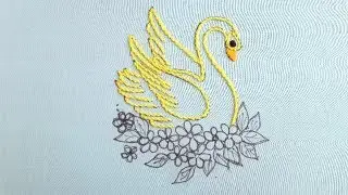 New simple and stylish hand embroidery 2019- easy duck design-easy stitches
