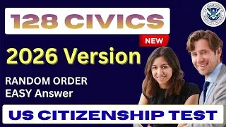 128 Civics Question's & Answer's for US Citizenship Interview in Random Order 2026 I #uscitizenship