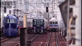 南海今宮戎駅を通過する電車74連発 X9