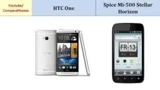 HTC One  - Spice Mi-500 Stellar Horizon, full details
