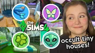 Every tiny house is a different OCCULT in the Sims 4! | Build Challenge Part 1