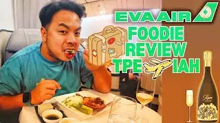 Is Eva Air Business Class on B777 still worth it in 2025? | TPE-IAH Foodie Review