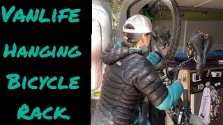 Unique Bike Storage Idea in a Van | Hanging Bicycle Rack | VanLife Hacks