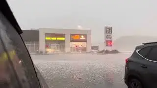 Hailstorm in Calgary Alberta