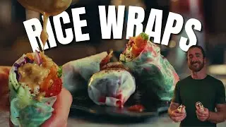 PLANT BASED Rice Wraps with Creamy Peanut Tahini Sauce