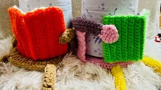 Toilet paper holder crochet / トイレットペーパーホルダーかぎ針編み