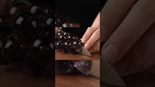 Cutting Glass Fruits Black Corinth Grapes 🍇 ASMR #ai #aiart #asmrsounds #asmr #aiasmr #glassfruit