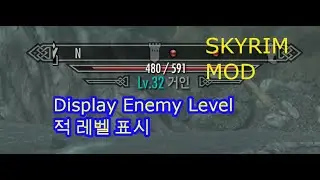 Display Enemy Level.적 레벨 표시,Skyrim Mod