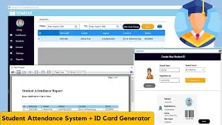 Barcode Student Attendance System + ID Card Generator ~ C# with Source Code