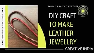 Creative India, Round Leather Cord, Braided Leather Cords from Kanpur, India