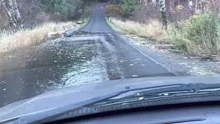 Returning home after the flooding.