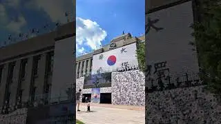 Seoul City Hall with Giant Korean Flag | Cinematic K-Culture Vibes
