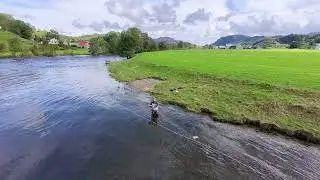 Fliegenfischen auf Lachs am Bjerkreimselva - September 2025