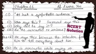 Class 9 English (Beehive) Chapter - 11 IF I WERE YOU  ||Question-Answer|| NCERT  SOLUTION 📚#newyear