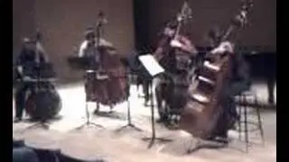Jeff Bradetich playing in a quartet
