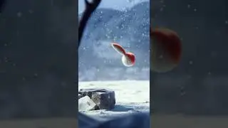Winter Ball With Tail Spin - Blender 4.0 Animation
