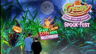 Scarecrow Scare Maze Spook-Fest Crealy Theme Park (Oct 2022) [4K]