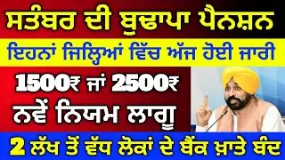 2500 pension scheme in punjab 2025 | 2500 budhapa pension | 1000 pension scheme for women 2025