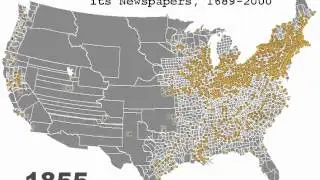 Visualization: American Newspapers and Historical County Boundaries (1689-2000)