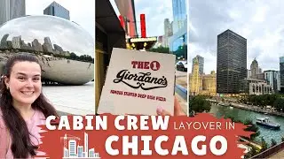 CABIN CREW LAYOVER! | 24 Hours In Chicago: Millennium Park, The Bean & Trying Deep Dish Pizza
