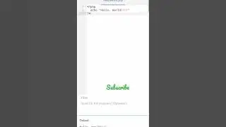 Hello world program in php