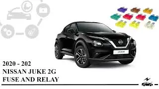 Схема блока предохранителей Nissan Juke 2020 - 2027, назначение и расположение реле