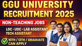 GGU UNIVERSITY NEW NON TEACHING VACANCIES OUT ON VARIOUS POSTS GGUVACANCY #govtjobs #govtvacancies