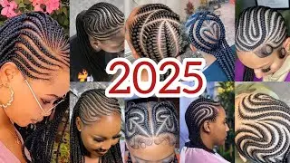 Latest 2025 All Back Cornrow Braids Hairstyles | New Ghana Waving Cornrow Braids hairstyles