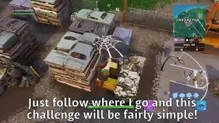 How to Find & Follow the treasure map signpost in Junk Junction | Fortnite Season 8 Challenges